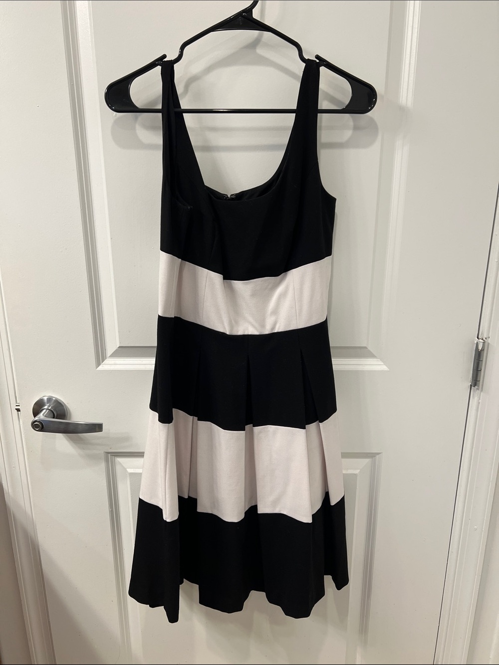 Lauren Ralph Lauren Black and White Striped Midi Dress
